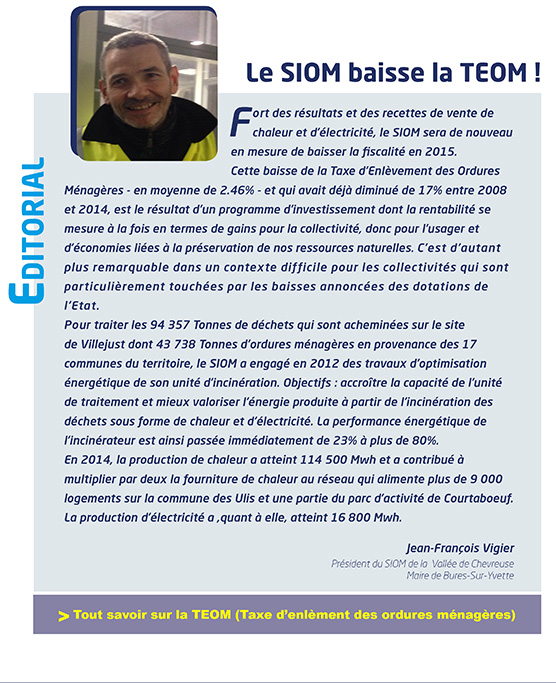 Editorial : Le SIOM baisse la TEOM