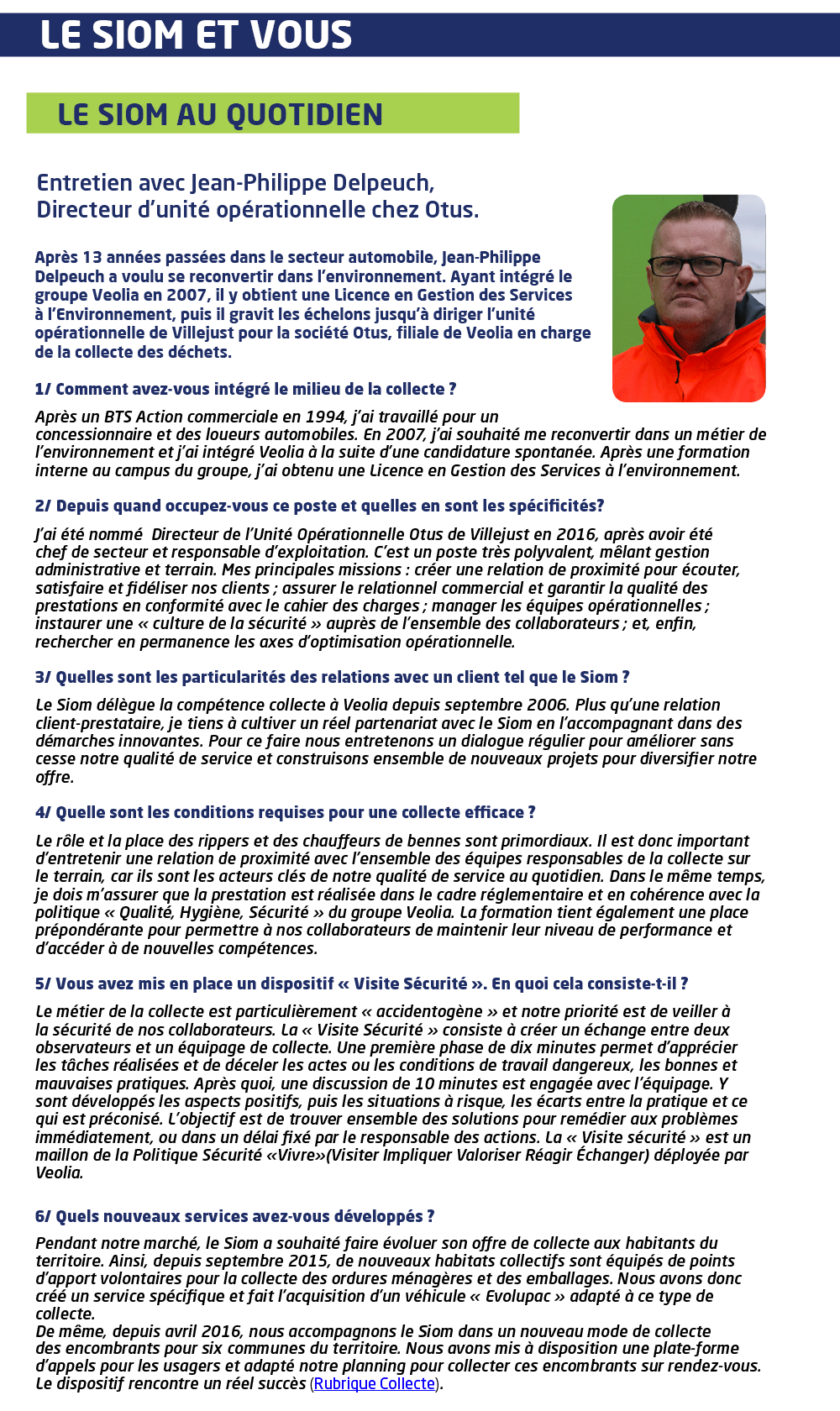 SIOM ACTU - Lettre d'information mensuelle du Syndicat mixte des ordures ménagères de la Vallée de Chevreuse