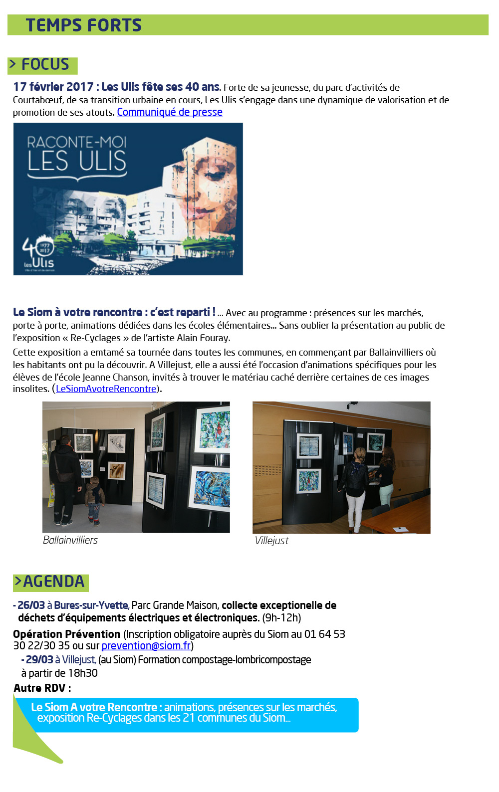 SIOM ACTU - Lettre d'information mensuelle du Syndicat mixte des ordures ménagères de la Vallée de Chevreuse