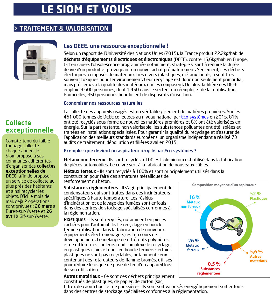 SIOM ACTU - Lettre d'information mensuelle du Syndicat mixte des ordures ménagères de la Vallée de Chevreuse