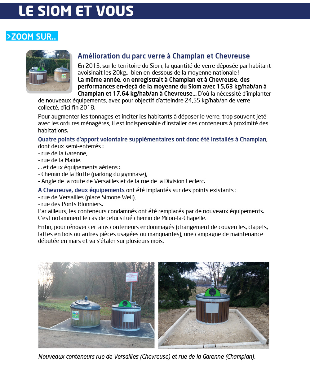 SIOM ACTU - Lettre d'information mensuelle du Syndicat mixte des ordures ménagères de la Vallée de Chevreuse